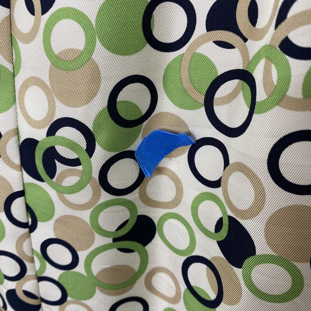 Talbots Skirt Women Size 8 Silk Lined Blue/Green/Beige Y2K Wrap Abstract Pattern - Picture 11 of 12
